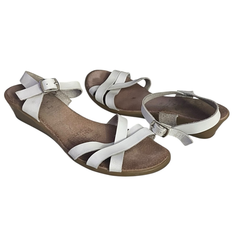 Marypaz White Strappy Leather Sandals Size 8.5
